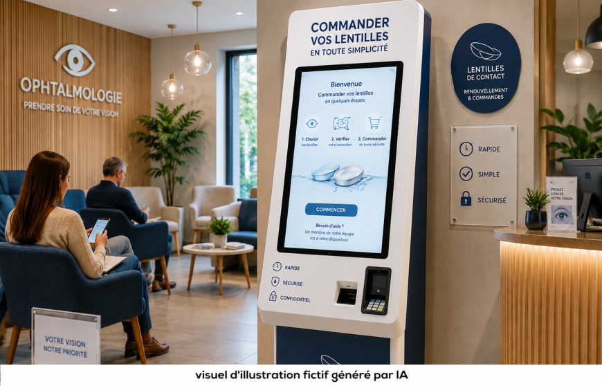 Borne de commande de lentilles dans un cabinet d’ophtalmologie - est-ce légal
