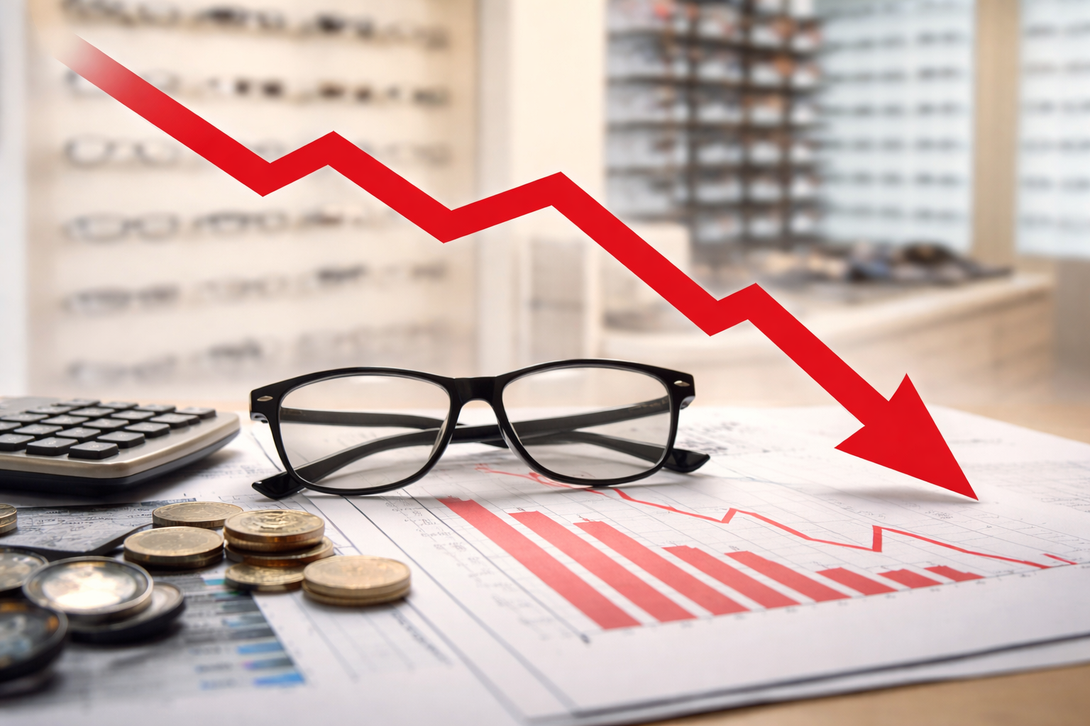 Baisse rentabilité magasins d'optique