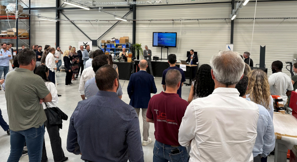 Yves Desgagnés, DG de Nidek France, lors du discours d'inauguartion