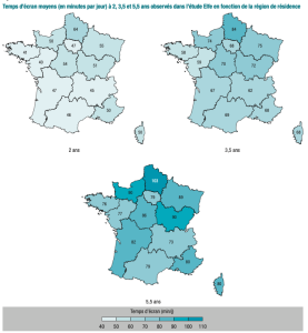 Etude Santé publique France Temps d'écrans