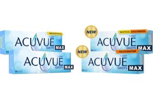 La gamme Acuvue Oasys Max 1-Day se complète de 2 lentilles toriques, dont une multifocale