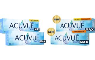 La gamme Acuvue Oasys Max 1-Day se complète de 2 lentilles toriques, dont une multifocale