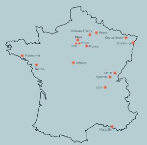 Le Manufacture Tour revient avec toujours plus d’immersion dans l’industrie optique - Carte des 35 sites industriels
