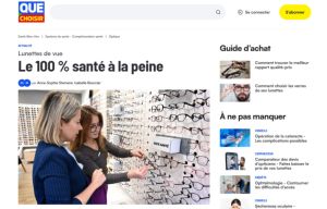 Que Choisir fait la promo des lunettes 100 % santé (et tacle les opticiens)