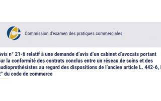 avis commission CEPC réseaux de soins audioprothésistes