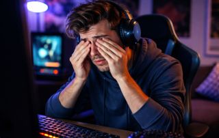 Gamers mal aux yeux jeux video